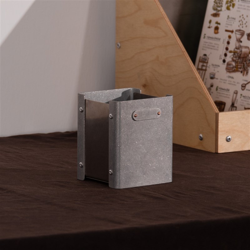 【新款】慕峥笔筒 铝不锈钢金属耐用F复古文具花盆收纳 制吉家居