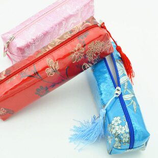 中国风刺绣防水笔袋 中小学生奖礼品物出国特色礼品 丝绸云锦笔袋