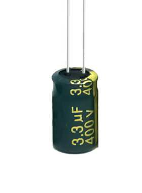 电解电容400V3.3UF 6*12mm耐高温 3.3UF/400V 105℃灯控驱动电源