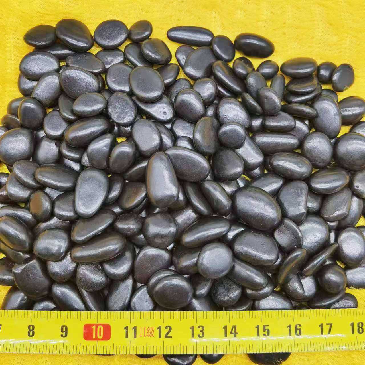 黑色抛光雨花石园林造景鹅卵石工程铺路铺面石子2-3cm工程优选
