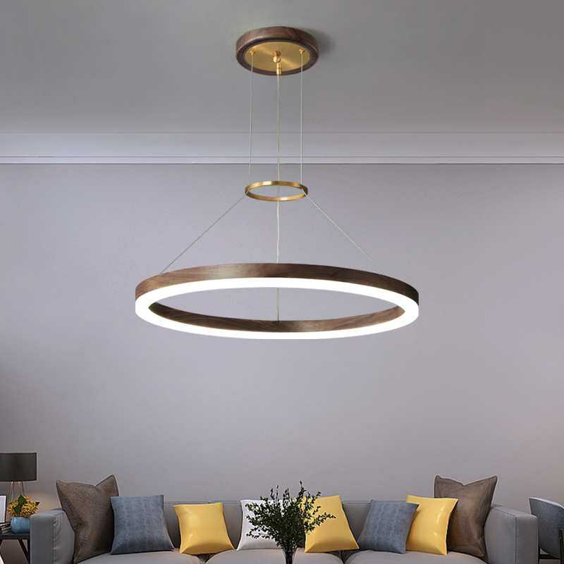 新中式客厅吊灯设计师轻奢极简黑胡桃实木全铜灯圆圈餐厅吊灯北欧,鲜花速递/花卉仿真/绿植园艺,其它园艺用品,淘宝优惠券,粉丝福利购,淘宝优惠卷
