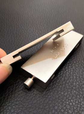 日本亲和企鹅牌钢直尺用限位滑块挡块高精度木工划线定位块 76745