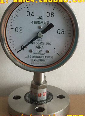 自动/Z 压力表化0法兰BF16片膜上海F/L3膜Y-四厂隔/压力表10M仪表