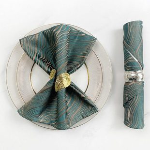 口布酒店专用高级感擦杯布不掉毛西餐餐巾布折花小方巾餐厅餐布垫