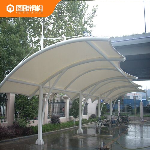 深圳图雅钢结构定制雨棚别墅露台棚钢化玻璃钢构雨棚定制异型钢构