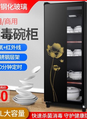 消毒碗柜家用商用小型迷你厨房立式大容量饭店餐具消毒柜碗筷单门