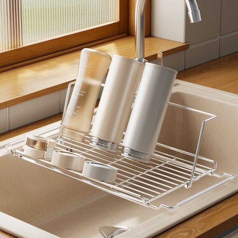不锈钢厨房折叠伸缩水槽置物架碗盘沥水架过滤家用碗碟果蔬收纳篮,厨房/烹饪用具,水槽置物架,淘宝优惠券,粉丝福利购,淘宝优惠卷