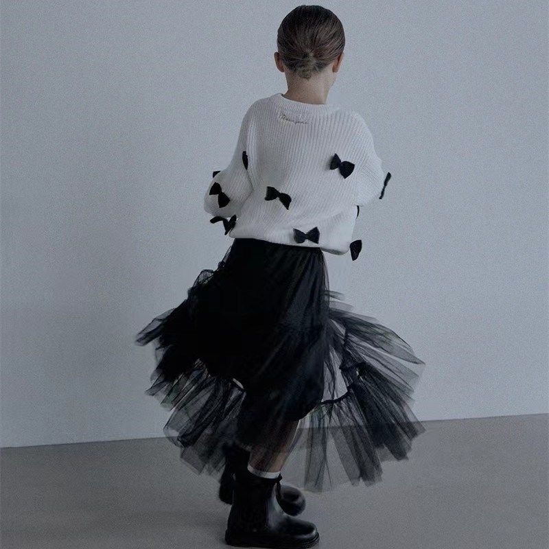 【黑色高级感】女童春秋裙子 网纱柔软立体感蓬蓬裙 半身纱裙,童装/婴儿装/亲子装,半身裙,淘宝优惠券,粉丝福利购,淘宝优惠卷