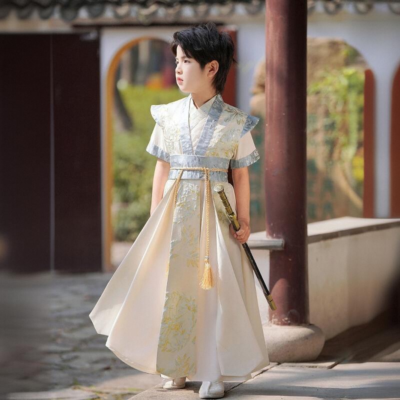 男童汉服小王爷古装夏季高级2024新款夏款夏天薄款男孩儿童仙侠风图片