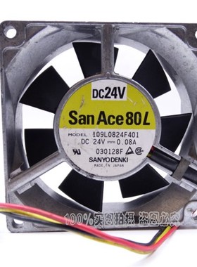 109L0824F401 8CM 8025 24V 0.08A 铝框直流风扇 变频器风扇
