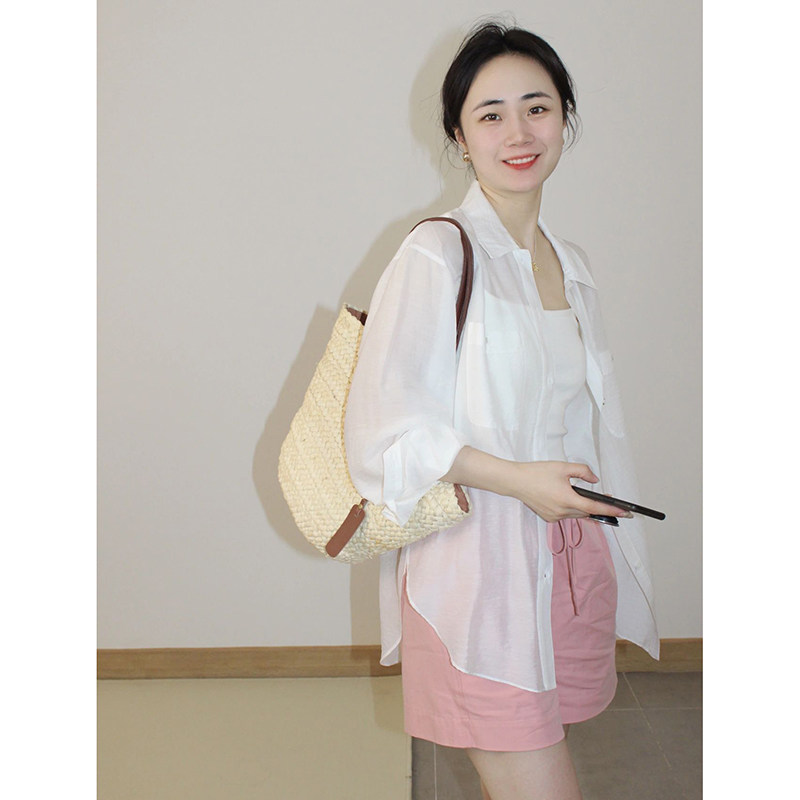 白色天丝防晒衬衫女夏季2