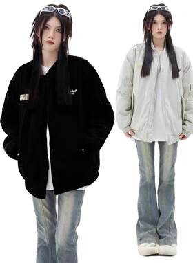 美式加厚棒球服新款棉服