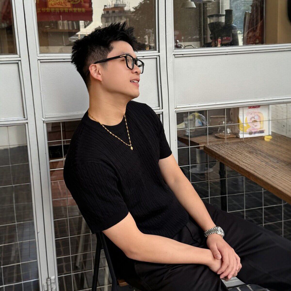 轻熟男士复古麻花肌理质