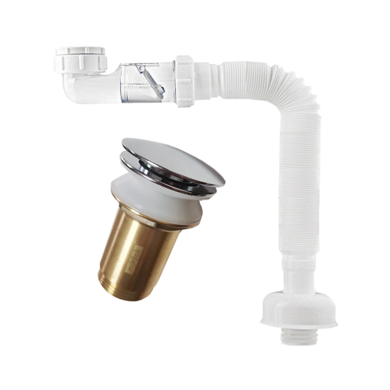 德国全铜枪灰色带提篮过滤网弹跳式下水器洗手脸面盆配件浴室防臭