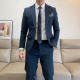 新款 两件套男秋季 英伦时尚 帅气修身 伴郎礼服 韩版 西服套装 休闲西装