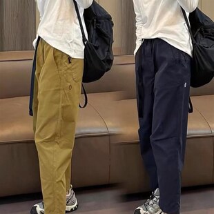 登山裤 素家款 中性户外山系棉感速干透气面料女士宽松微锥休闲裤