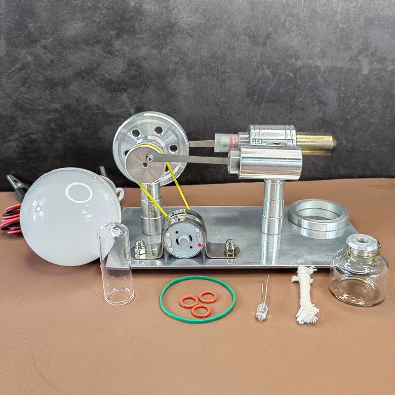 斯特林发动机大灯泡发电机外燃机微型发电机发动机模型引擎迷你