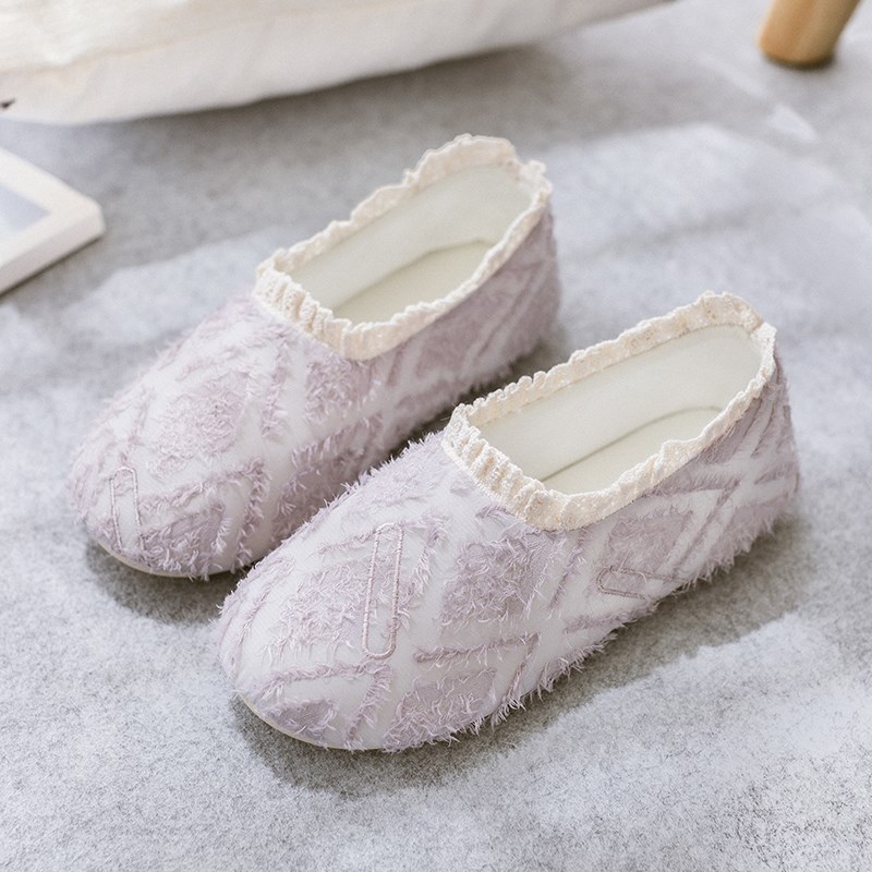 月子鞋夏薄款软底室内防滑包跟透气棉拖鞋女春秋木地板四季产后鞋