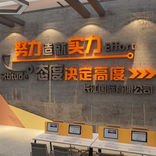 办公司室墙面装修饰企业文化贴纸进门形象励志标语氛围布置高级感