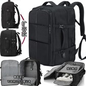双肩背包可扩容休闲减压电脑包青年旅行商务防水背包独立鞋 仓手提