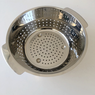 高品质304不锈钢滤水盆洗菜水果篮漏盆滤孔家用锅22cm蒸笼厨房工