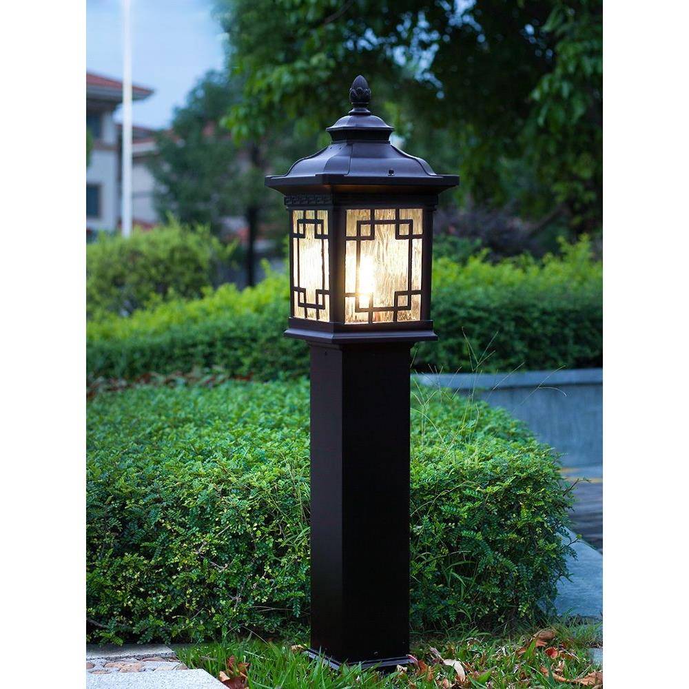 太阳能草坪灯新中式户外防水花园路灯超亮室外别墅庭院园林草地灯