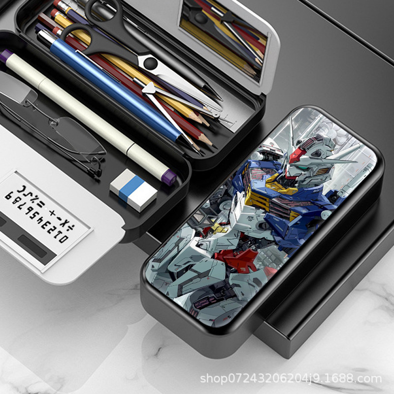 机动战士高达文具盒小学生初中动漫周边多功能男T孩笔袋计算器笔