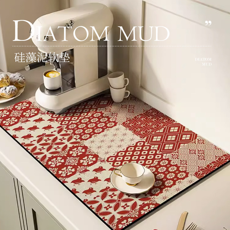 轻奢咖啡机c厨房台面沥水垫洗手台防滑隔热碗盘吸水垫吧台桌面垫,居家布艺,厨房地垫,淘宝优惠券,粉丝福利购,淘宝优惠卷