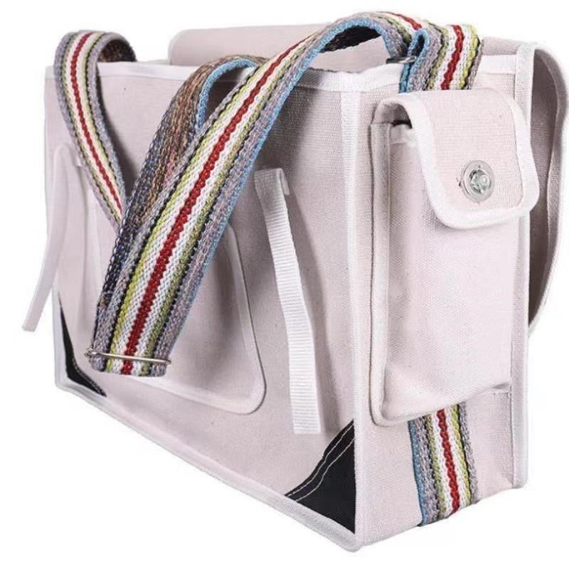 包邮电工包加厚帆布大号小号多功能五金工具包耐磨结Y实维修包白