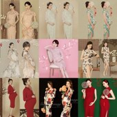 影楼孕妇照服装 中国风古装 复古旗袍孕妇摄影服装 孕妇照片写真服装