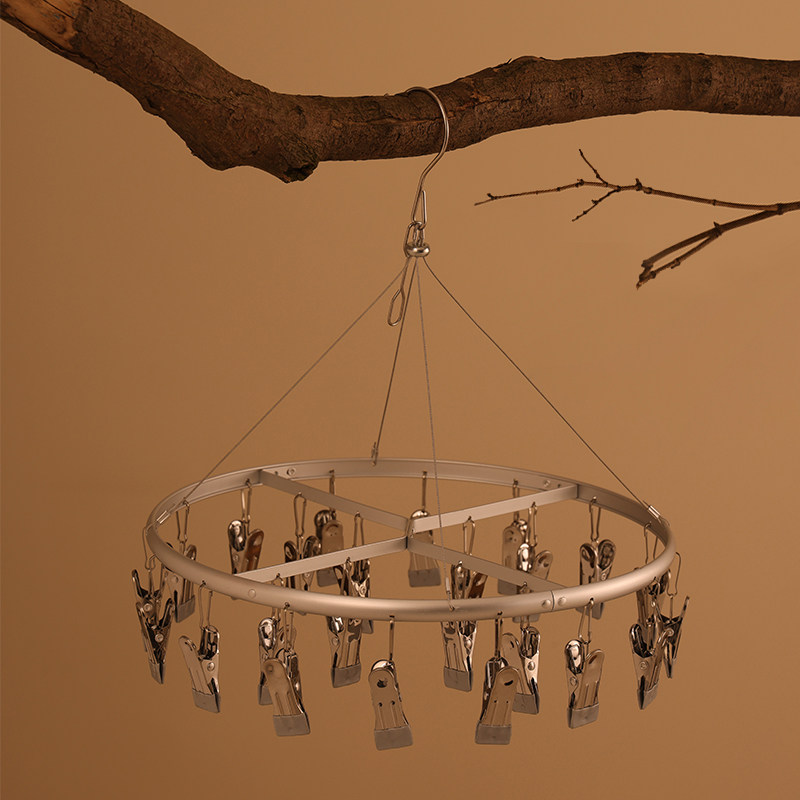 铝合金晒架晾袜子神器多夹子袜架家用阳台防风挂钩多功能婴儿衣架,收纳整理,金属衣架,淘宝优惠券,粉丝福利购,淘宝优惠卷