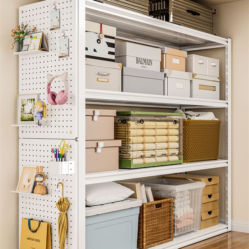 家用货架多层置物架书房架落地y书架阳台储藏超市杂物间钢制收纳