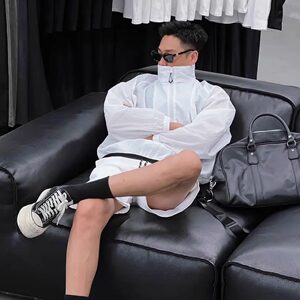 轻熟风男士夏季防紫外线轻薄冰丝防晒衣运动速干防晒服情侣外套男