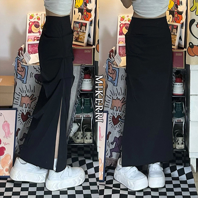 黑色西装半身裙女夏季大