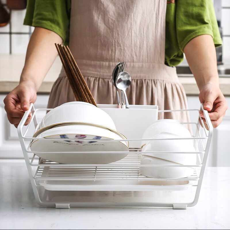 日式厨房控碗碟收纳架带接水盘淋沥水篮盘子筷子勺子餐具置物筐,收纳整理,其他收纳篮,淘宝优惠券,粉丝福利购,淘宝优惠卷