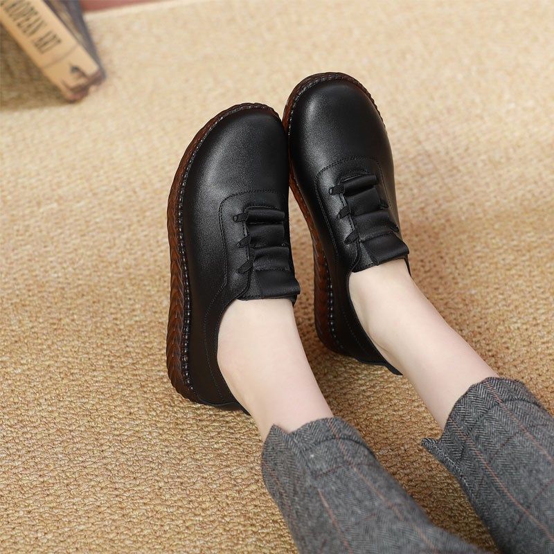 真皮单鞋女平底小皮鞋小码女鞋31 32 33镂空洞洞鞋舒适软底妈妈鞋,女鞋,深口单鞋,淘宝优惠券,粉丝福利购,淘宝优惠卷