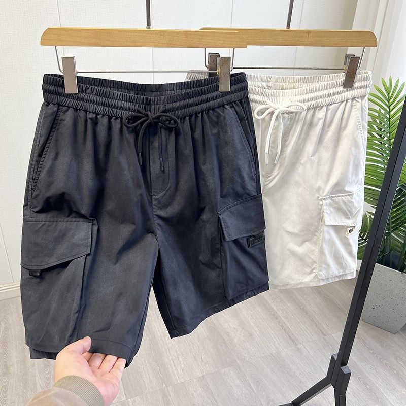 夏季新款冰丝速干透气多口袋工装短裤男士宽松直筒运动休闲五分裤,男装,短裤,淘宝优惠券,粉丝福利购,淘宝优惠卷