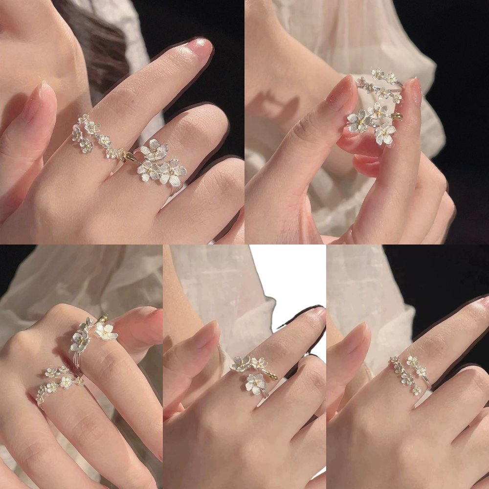 锌合金日韩【繁花似戒指/指环