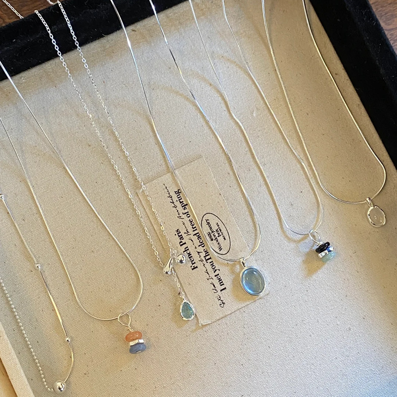 海宝蓝925同款不掉色锁骨链