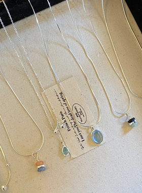 海宝蓝925同款不掉色锁骨链