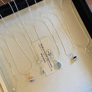 夏天日常百搭925同款海宝蓝项链女不掉色小众高级锁骨链新品