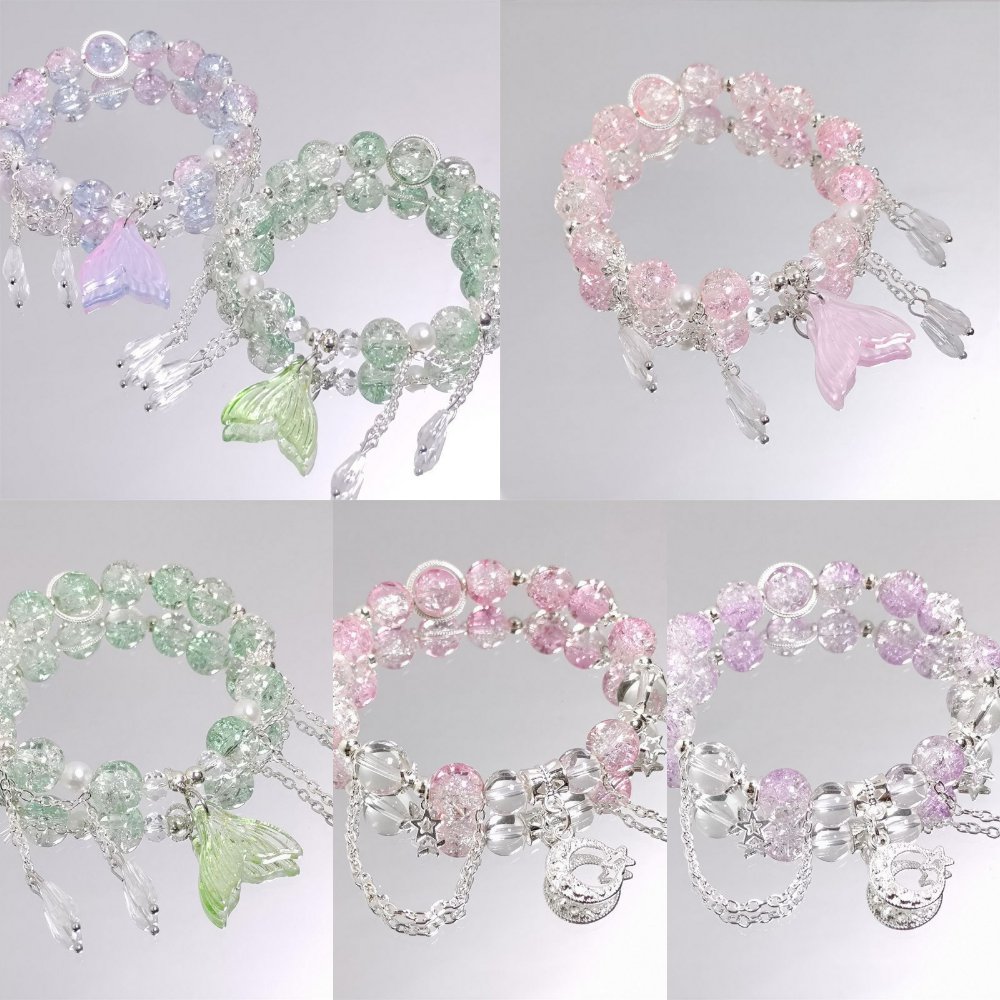 玻璃/琉璃超仙新款甜美森手链