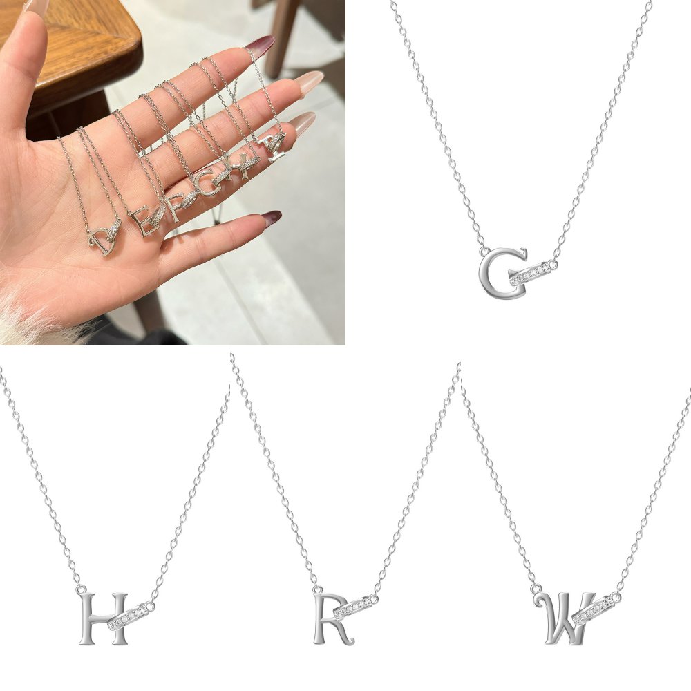十字链原创带钻26字母项链项链
