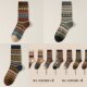 秋冬复古无骨民族风双路双针勃肯鞋 中筒袜潮流精梳棉运动袜