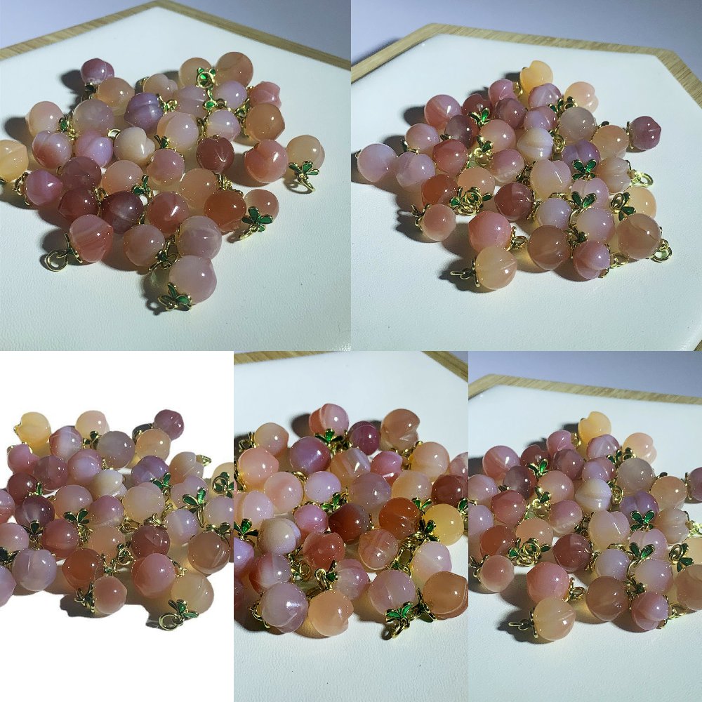 玛瑙新款天然绯红盐源饰品配件