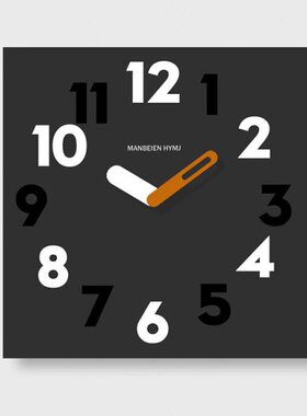 北欧黑色大气挂墙新款方形挂钟客厅家用时尚钟表静音时钟个性艺术