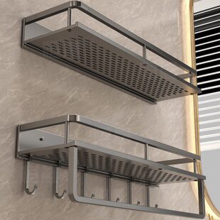 收纳架洗漱台手墙上卫生间置物架洗厕所免打孔壁子挂式洗澡间浴室