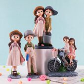 卡通人物摆设桌面儿童房间装 饰礼物创意可爱工艺品摆件树脂置物架