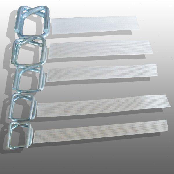 打包扣回型扣32mm聚酯纤维钢丝扣柔性纤维带扣25MM19MM金属钢丝扣