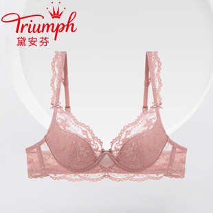 Triumph/黛安芬性感蕾丝内衣大胸显小大码内衣套装防下垂文胸罩女